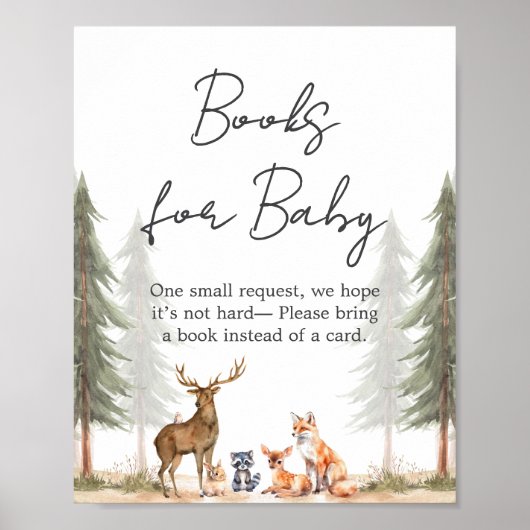 Adventure Begin Baby Shower Books for Baby Sign Poster (Voorkant)