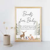 Adventure Begin Baby Shower Books for Baby Sign Poster