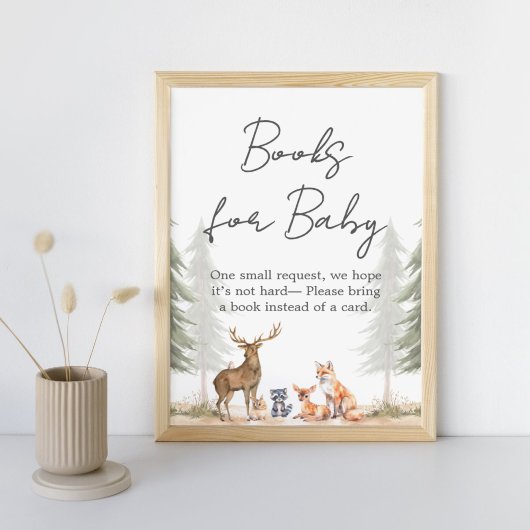 Adventure Begin Baby Shower Books for Baby Sign Poster