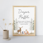 Adventure Begin Baby Shower Diaper Raffle Sign Poster