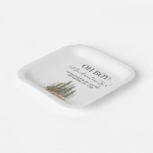 Adventure Begin Baby Shower Papieren Bordje (Gebogen)