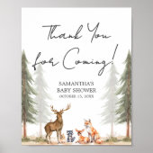 Adventure Begin Baby Shower Thank You Sign Poster (Voorkant)