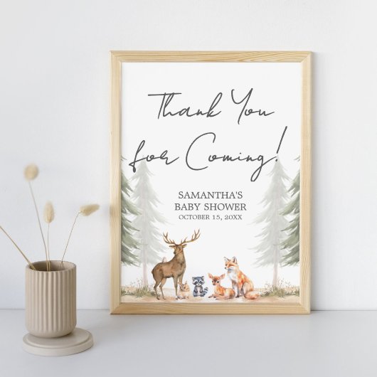 Adventure Begin Baby Shower Thank You Sign Poster