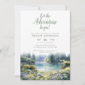 Adventure Begin Forest Lake Retirement Party Photo Kaart (Voorkant)