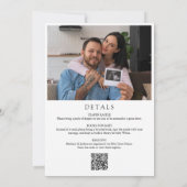 Adventure Begin Mountain Photo QR Code Baby Shower Kaart (Achterkant)