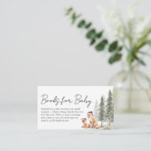 Adventure Begin Winter Baby Shower Book for Baby Informatiekaartje (Staand voorkant)