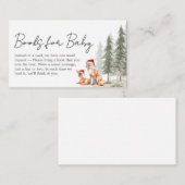 Adventure Begin Winter Baby Shower Book for Baby Informatiekaartje (Voorkant / Achterkant)