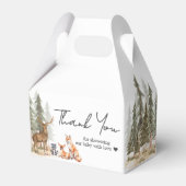Adventure Begin Woodland Animals Baby Shower Bedankdoosjes (Achterkant)