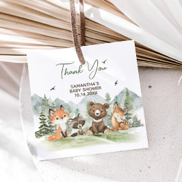 Adventure Begin Woodland Animals Baby shower Bedankjes Labels