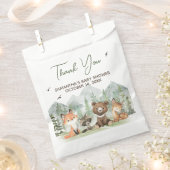 Adventure Begin Woodland Animals Baby shower Bedankzakje (Geknipt)