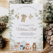 Adventure Begin Woodland Animals Baby Shower Kaart
