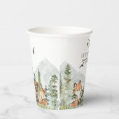 Adventure Begin Woodland Animals Baby shower Papieren Bekers (Rechts)