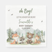 Adventure Begin Woodland Animals Baby shower Servet (Voorkant)