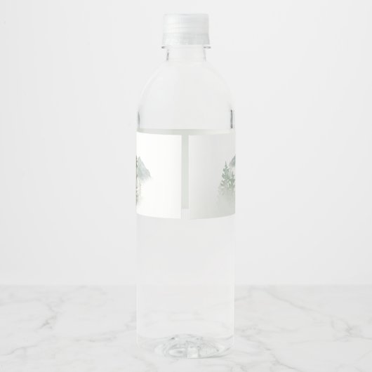 Adventure Begin Woodland Animals Baby shower Waterfles Etiket (Achterkant)