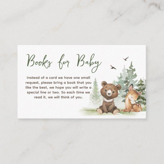 Adventure Begin Woodland Animals Boeken voor Baby Informatiekaartje (Voorkant)