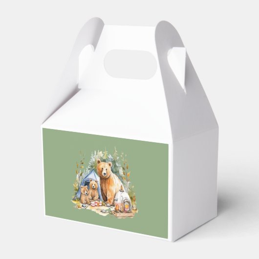 Adventure Begin Woodland Baby shower Bedankdoosjes (Achterkant)