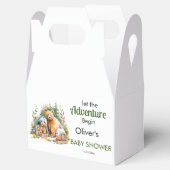 Adventure Begin Woodland Baby shower Bedankdoosjes (Geopend)