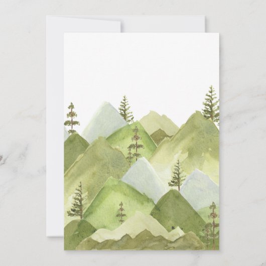 Adventure Begin Woodland Baby shower Kaart (Achterkant)