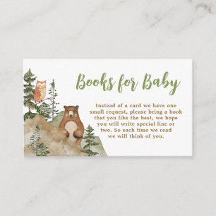 Adventure Begin Woodland Mountain Books voor Baby Informatiekaartje