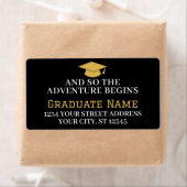 Adventure Begins - Afstuderen foto retour adres Etiket (Insitu)