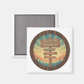 Adventure Begins at the Trailhead Magneet