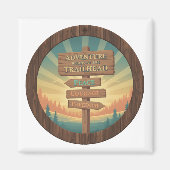 Adventure Begins at the Trailhead Magneet (Voorkant)