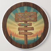Adventure Begins at the Trailhead Ronde Button 6,0 Cm (Voorkant)