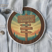 Adventure Begins at the Trailhead Ronde Button 6,0 Cm (In situ)