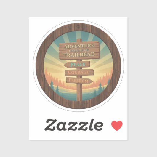 Adventure Begins at the Trailhead Sticker (Vel)