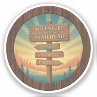 Adventure Begins at the Trailhead Sticker