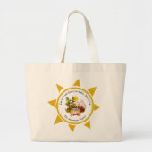 ADVENTURE BEGINS Summer Camping Grote Tote Bag (Voorkant)