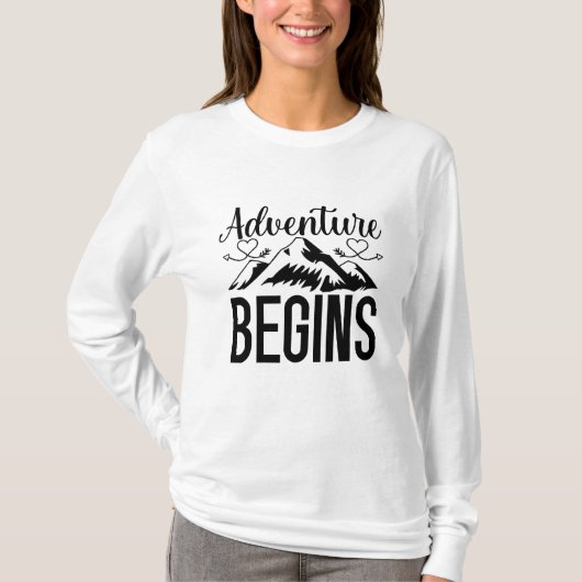 adventure begins t-shirt (Voorkant)
