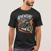 Adventure begins when you hit the road t-shirt (Voorkant)
