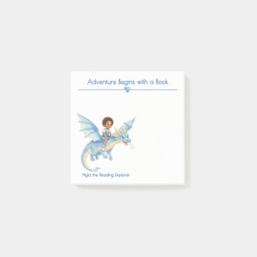 Adventure Begins with a Book Personalized Book Lov Post-it® Notes (Voorkant)