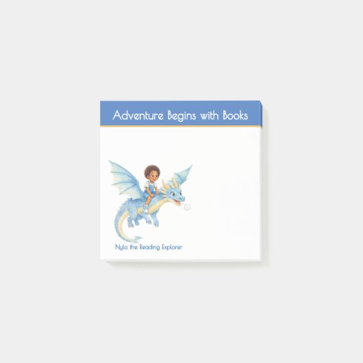 Adventure Begins with a Book Personalized Book Lov Post-it® Notes (Voorkant)