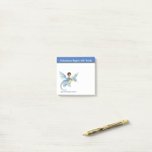 Adventure Begins with a Book Personalized Book Lov Post-it® Notes (Op bureau)