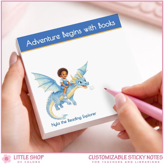 Adventure Begins with a Book Personalized Book Lov Post-it® Notes