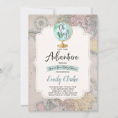 Adventure Begint Baby shower Uitnodiging Kaart Dou (Voorkant)