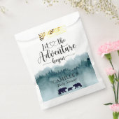 Adventure begint bergen Beren Baby shower Favor Bedankzakje (Gezegeld)