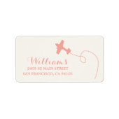 Adventure begint | Bestemmingsweddenschap - Roze Etiket (Voorkant)