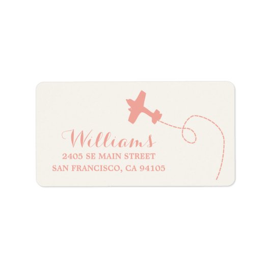 Adventure begint | Bestemmingsweddenschap - Roze Etiket (Voorkant)