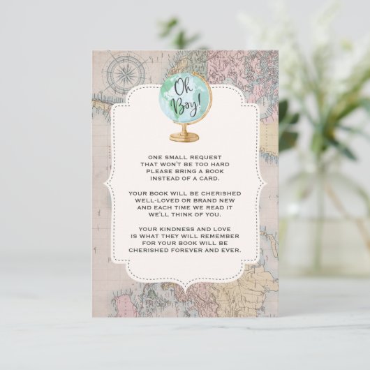 Adventure begint boekaanvraag kaartje Travel Showe Kaart (Staand voorkant)