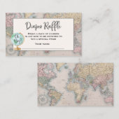 Adventure Begint Luier Raffle Ticket Reiskaart Informatiekaartje (Voorkant / Achterkant)