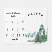 Adventure begint met Baby-mijlpaden Fleece Deken (Voorkant (Horizontaal))