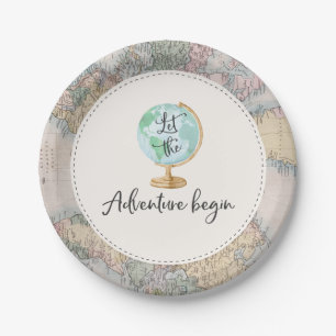 Adventure begint met Baby shower Papier Bord 7 inc