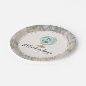 Adventure begint met Baby shower Papier Bord 7 inc (Gekanteld)