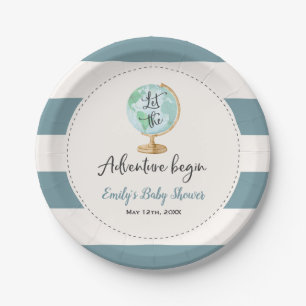 Adventure begint met Baby shower Papier Bord 7 inc