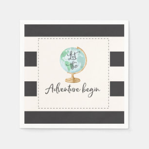 Adventure begint met Baby shower Party Napkin Servetten