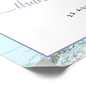 Adventure begint met Florida Nautical Coastal Wedd Poster (Hoek)