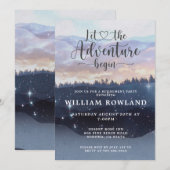 Adventure begint met Forest Theme Retirement Party Kaart (Voorkant / Achterkant)